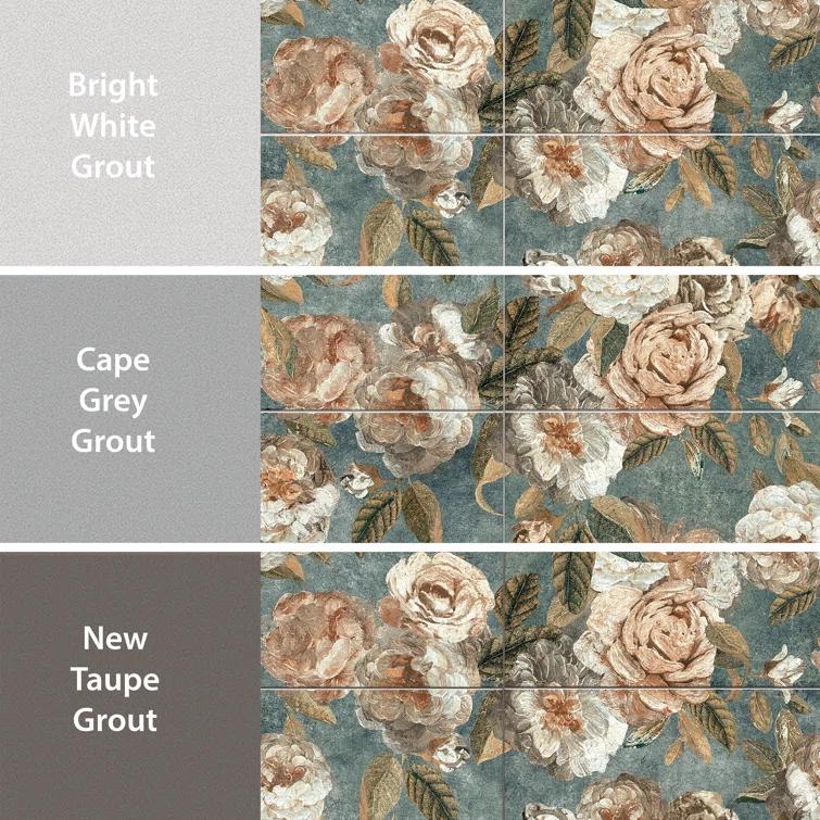 Merola Tile Parete Fiori 24" x 47" Porcelain Natural / Floral Wall & Floor Tile