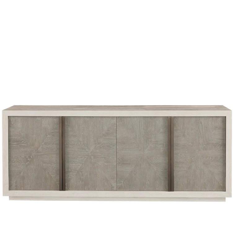 Contemporary Brinkley 80'' Gray-Brown Credenza with Adjustable Shelves