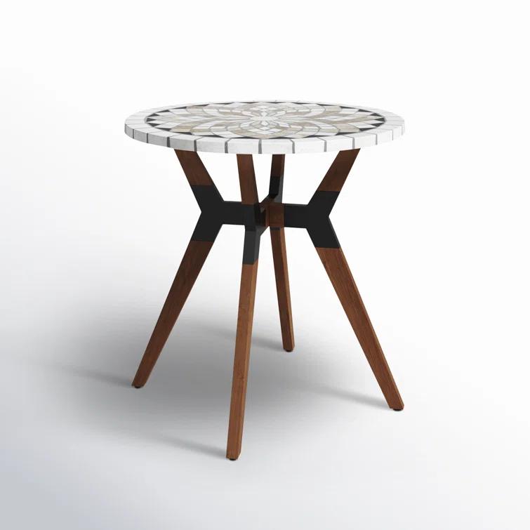Fleur Round Concrete Outdoor Bistro Table