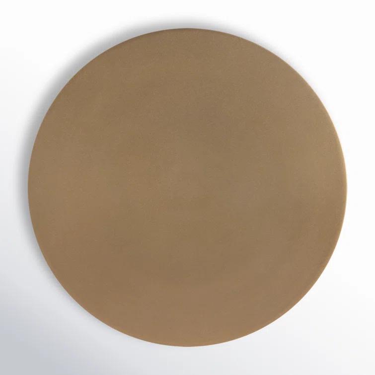 Langford Round Black and Gold Metal Side Table