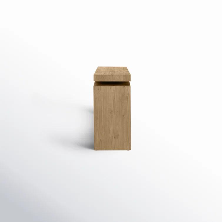 Worn Oak Veneer 94" Console Table with Storage