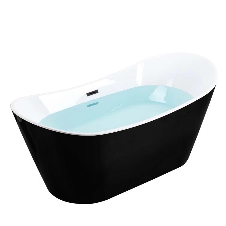 67'' x 31.5'' Freestanding Soaking Acrylic Bathtub