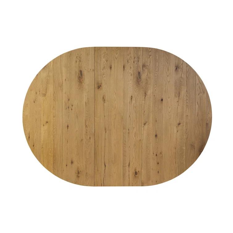 Hermoza Extendable Round Dining Table - Natural Oak