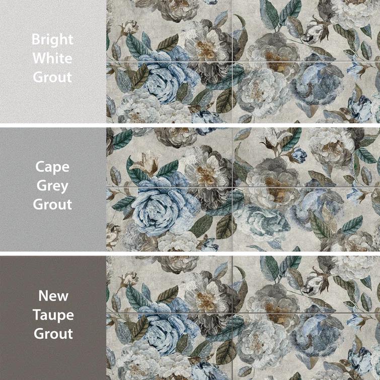 Merola Tile Parete Fiori 24" x 47" Porcelain Natural / Floral Wall & Floor Tile