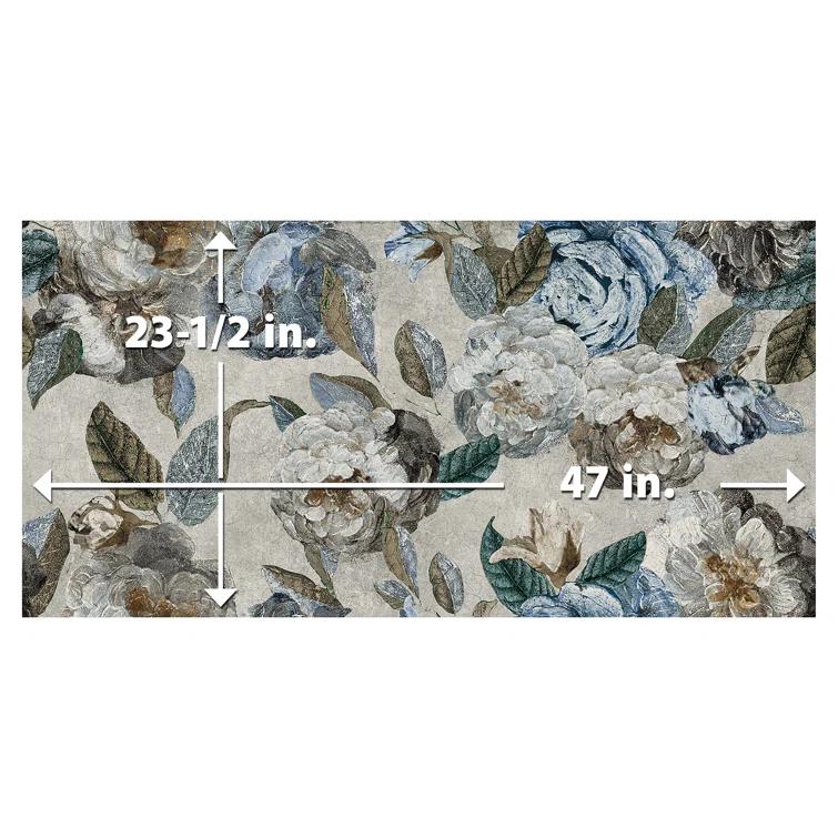 Merola Tile Parete Fiori 24" x 47" Porcelain Natural / Floral Wall & Floor Tile