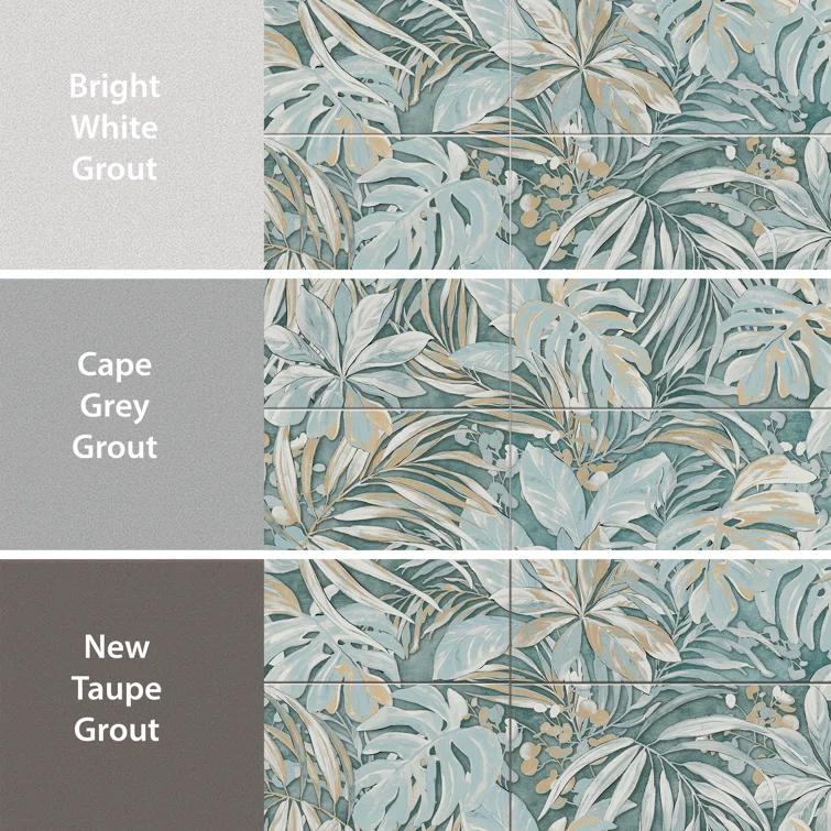 Parete Tropici 24" x 47" Porcelain Natural / Floral Wall & Floor Tile