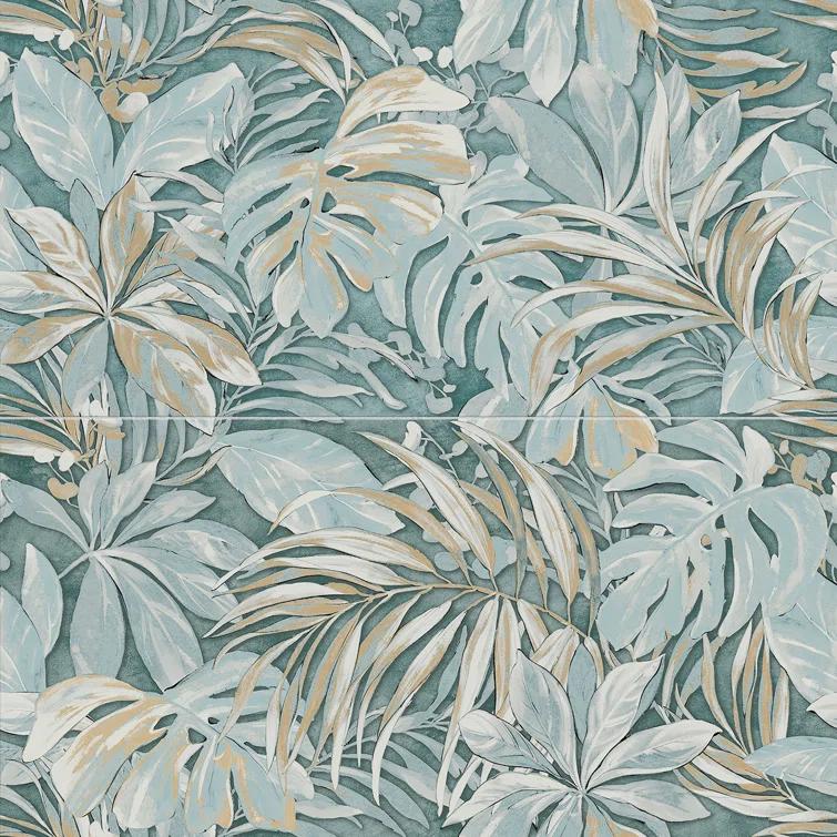 Parete Tropici 24" x 47" Porcelain Natural / Floral Wall & Floor Tile
