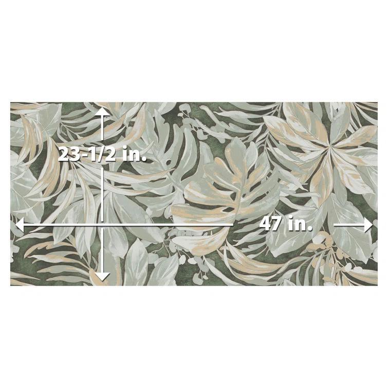 Parete Tropici 24" x 47" Porcelain Natural / Floral Wall & Floor Tile