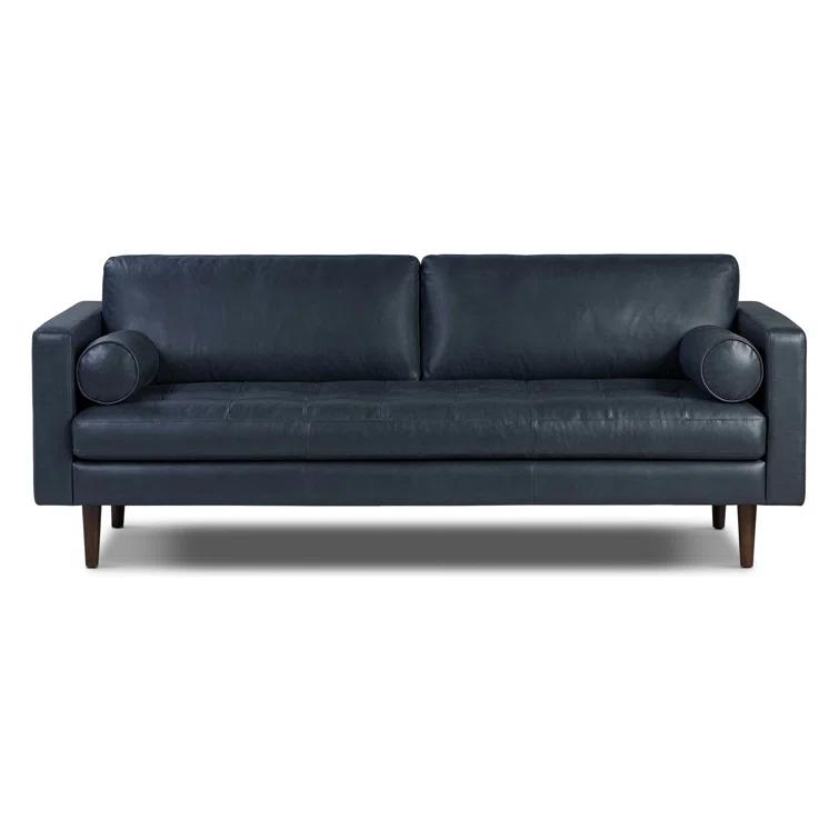 Napa 88.5'' Full-Grain Genuine Italian Leather Sofa