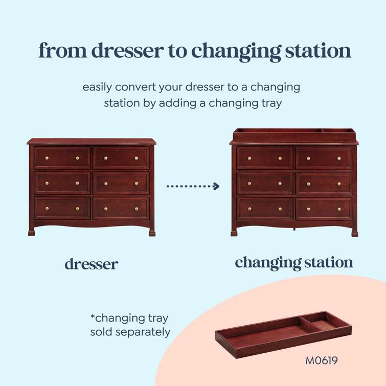 daVinci Kalani 6 Drawer 47" W Double Dresser