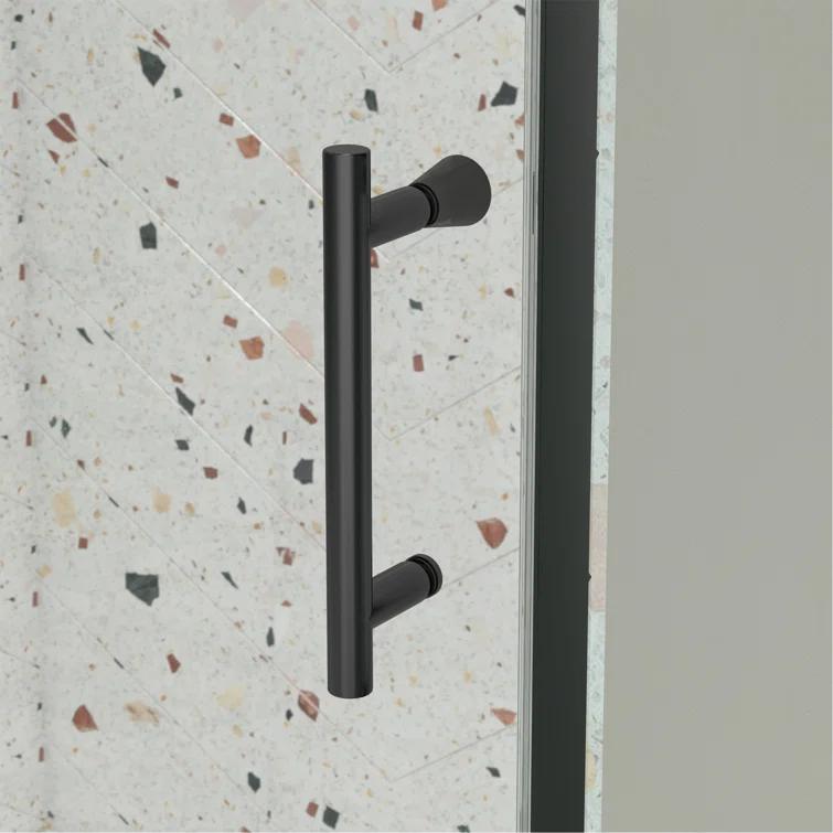 38-42" W x 71" H Flush Glass Shower Door Reversible Installation