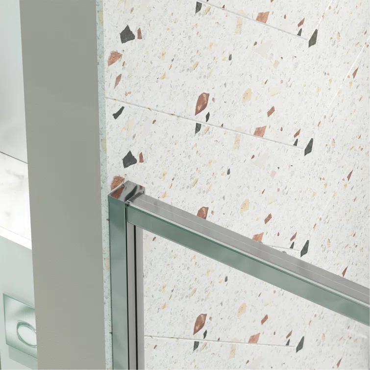 RAY'S RUGS & FLOORING LLC 12RRFR142461LTS 38-42" W x 71" H Pivot Frame Sliding Shower Door with 6mm Tempered Glass