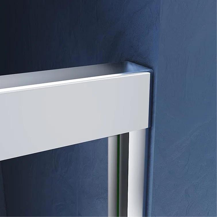 VODYXSEP Sliding Shower Glass Door 56-60 In. W X 72 In. H, Adjustable Semi Frameless Shower Door, Certified Thick Clear Clear Tempered Glass, 304 Stainless Steel Handles Y4VO-W2269P144322