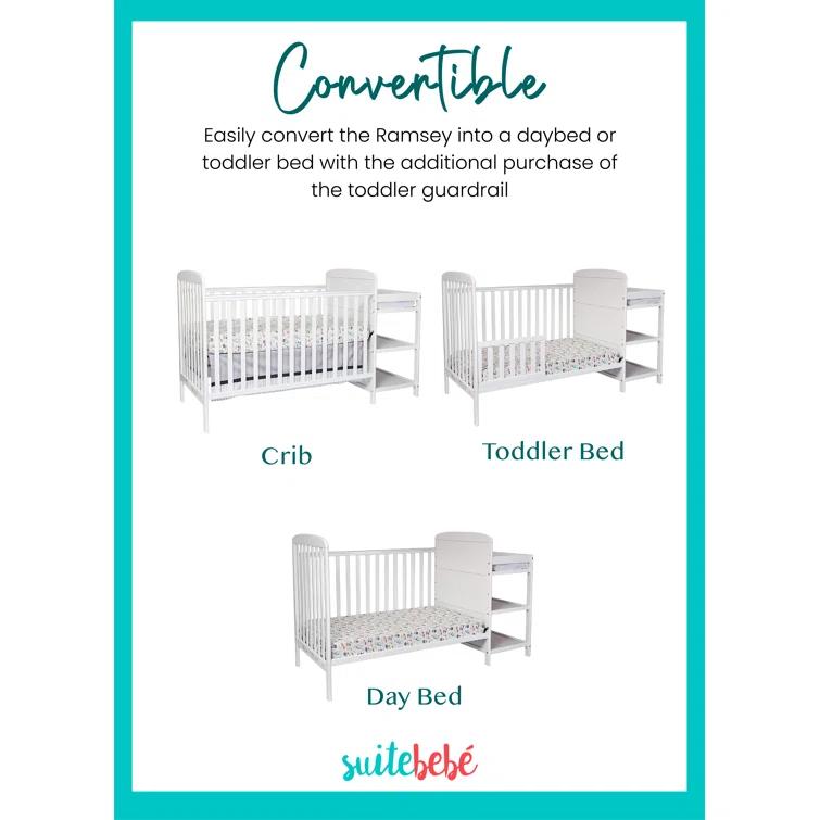 Ramsey 3-in-1 Convertible Crib and Changer Combo