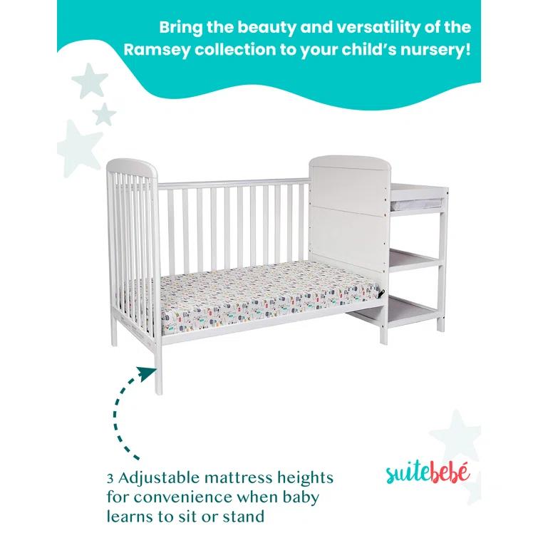 Ramsey 3-in-1 Convertible Crib and Changer Combo
