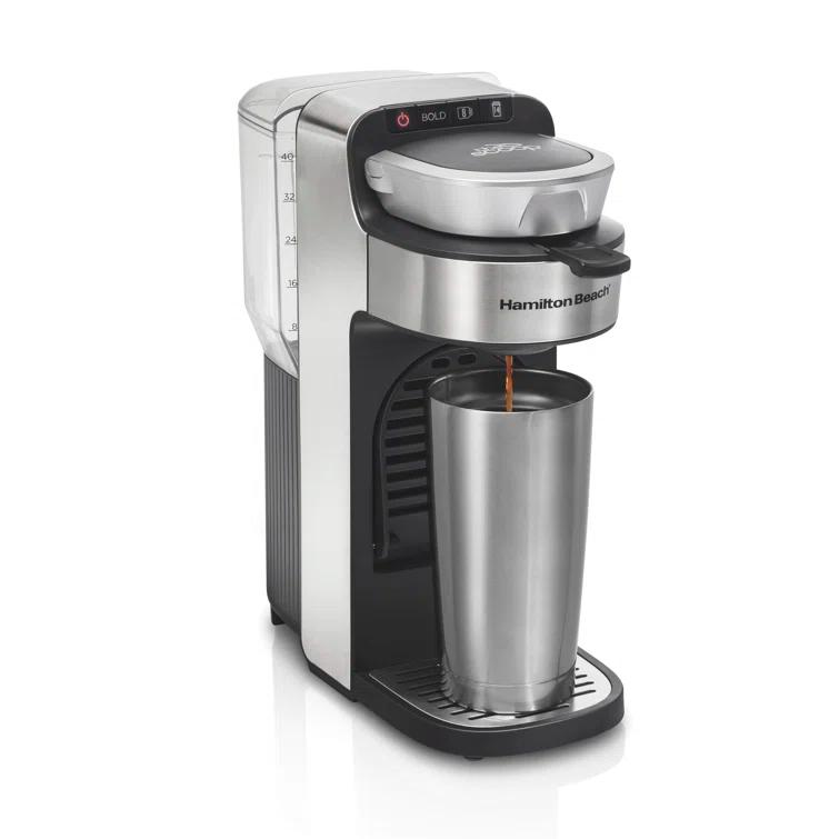 Hamilton Beach® The Scoop® Single-Serve Coffee Maker with Removable Reservoir Stainless Steel