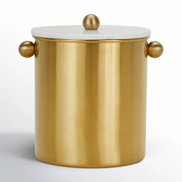 Hawkins New York Simple Brass Ice Bucket