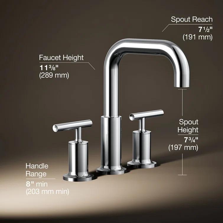 Purist® for Two Deck-Mount Bath Faucet Trim for High-Flow Valve with Lever Handles, Valve Not Included