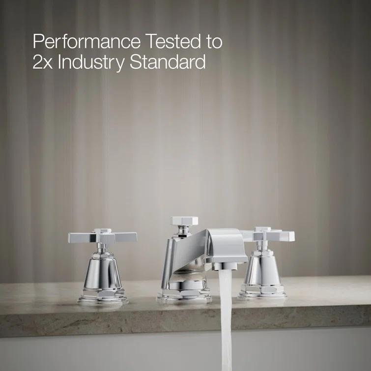 Pinstripe® Pure Deck-Mount Bath Faucet Trim for High-Flow Valve with Cross Handles, Valve Not Included