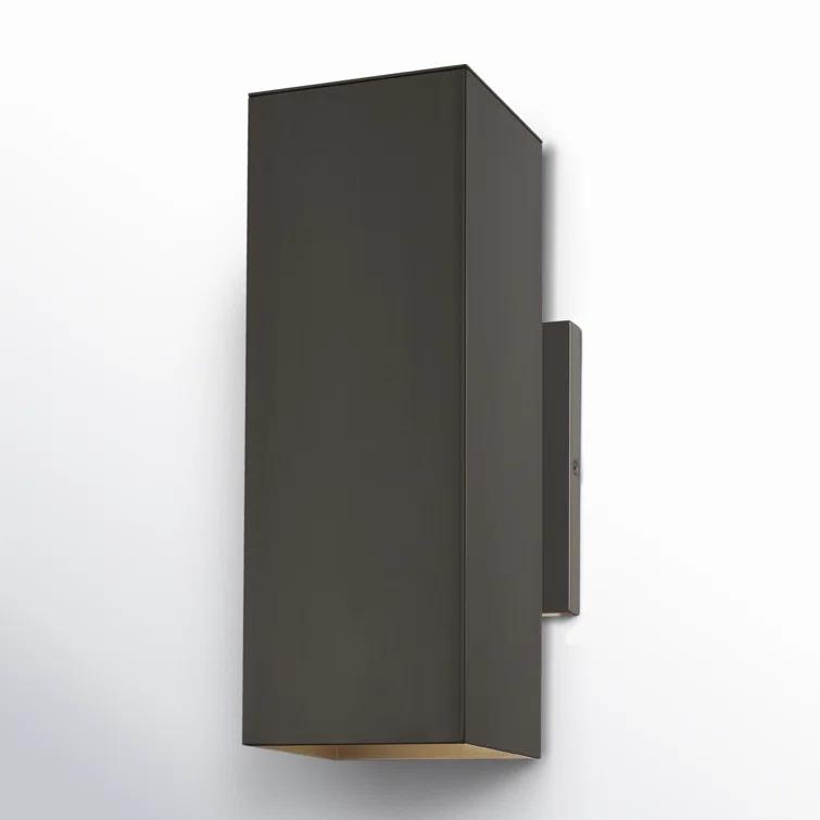 Elegant Bronze Aluminum 2-Light Outdoor Wall Lantern