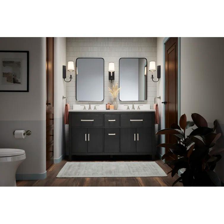 Kresla 60 In. Bathroom Vanity Cabinet With Sinks And Quartz Top