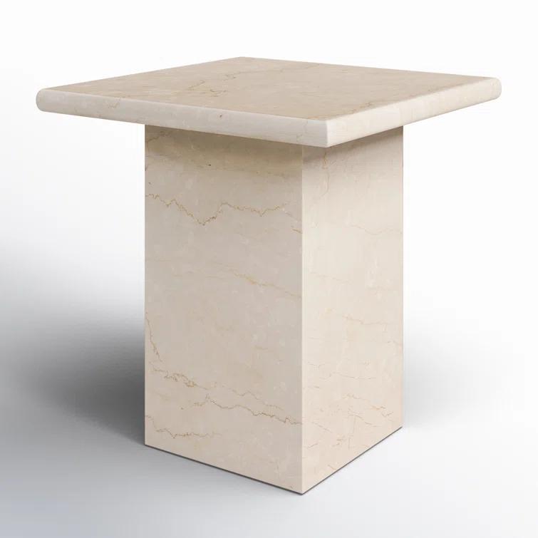 Leonel Side Table - Cream Marble