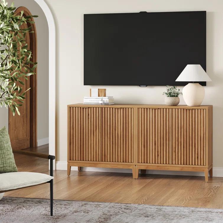 Jasper 2-Pack Solid Wood Accent Cabinet or TV Stand