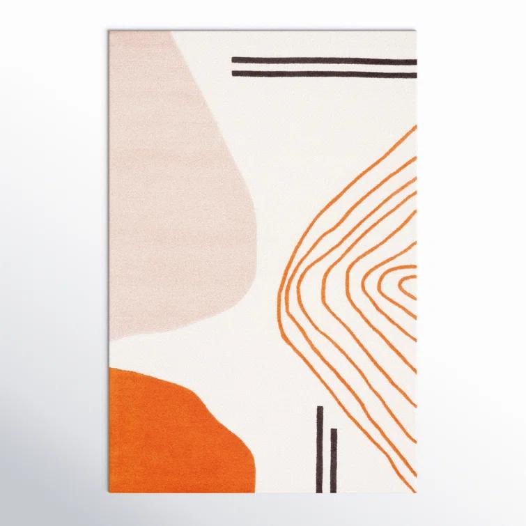 Rodeo Drive RD860 Hand Tufted Area Rug - Ivory/Rust - 6'x9' - Safavieh.