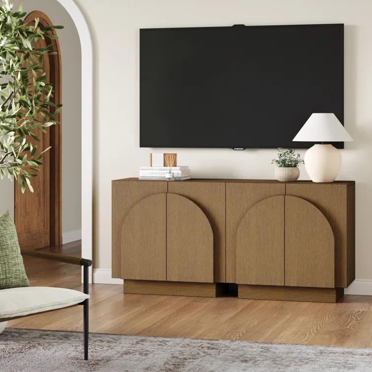 Iris Solid Wood TV Stand 2 - Door Accent Cabinet (2-Piece Set)