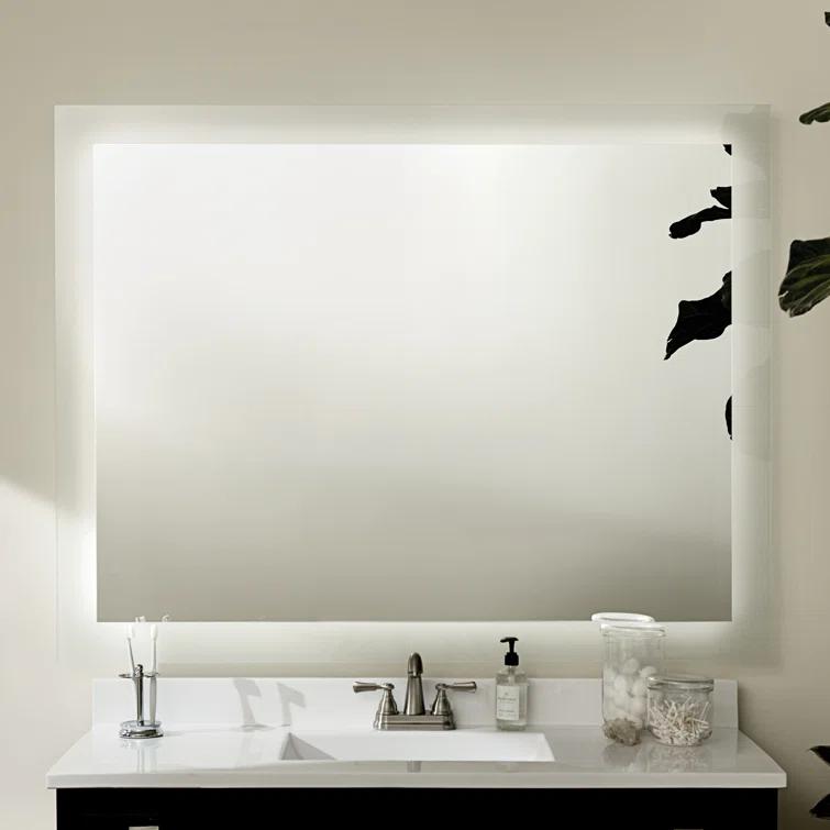 Elan 84003 Mir 54" 4-Light LED Backlit Mirror in Frosted Glass