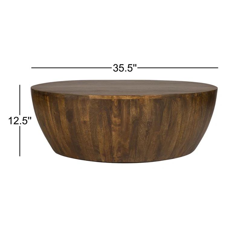 Vivenne Mango Wood Drum Coffee Table