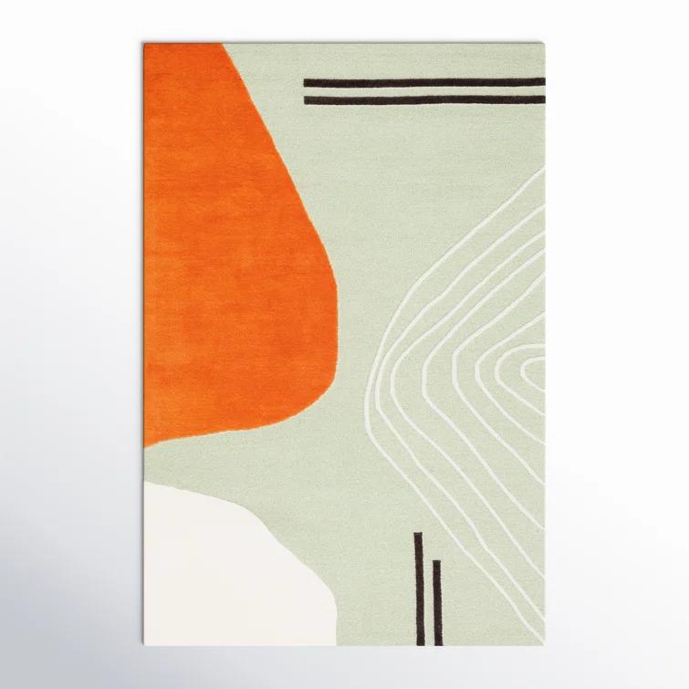 Rodeo Drive RD860 Hand Tufted Area Rug - Green/Rust - 6'x9' - Safavieh.