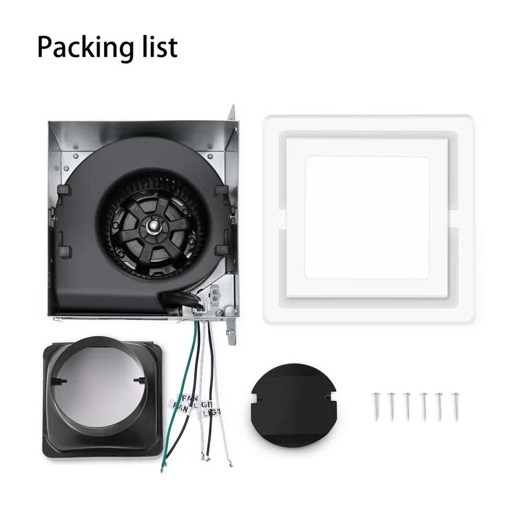 110 Cfm Quiet Bathroom Exhaust Fan With Light, 6500K 800Lm Household Ventilation Fan Light Combo, Energy Saving Ceiling Mount, Multipurpose Bath Extractor Fan, Easy To Install