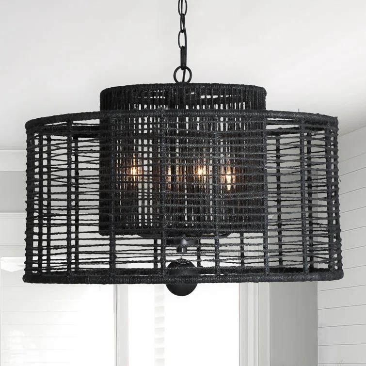 4 Light Chandelier-Matte Black Finish    -Traditional Installation Crystorama Lighting Jay-A5004-Mk