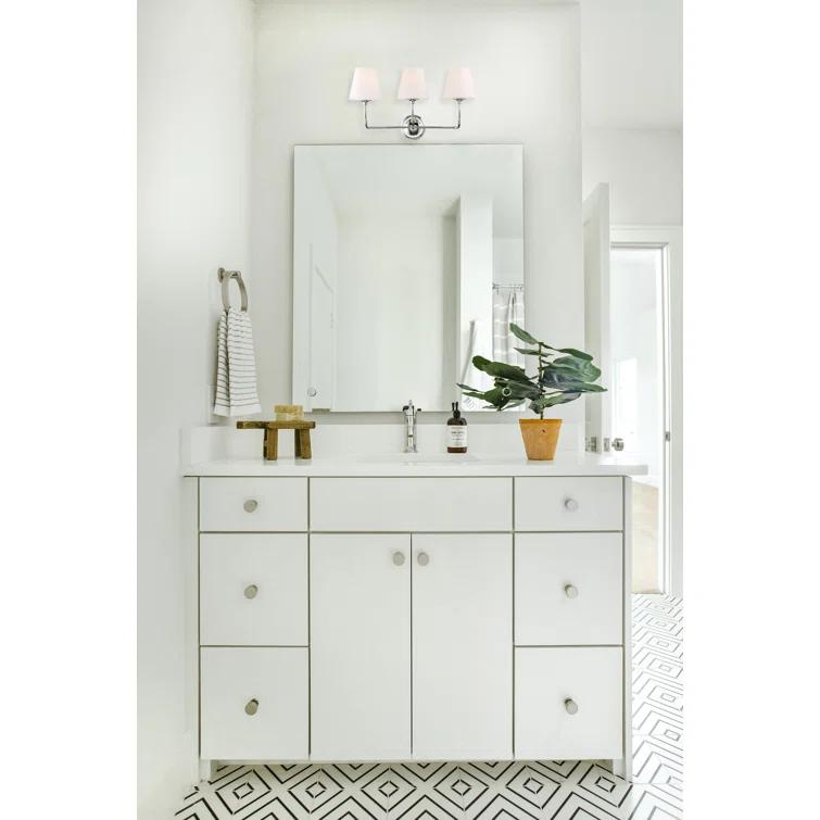 3 Light Bath Vanity In Classic Style 23.25 Inches Wide By 13.25 Inches High-Polished Chrome Finish Crystorama Lighting 2443-Op-Ch