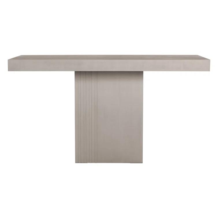 Slate Grey Lightweight Concrete Outdoor Dining Table