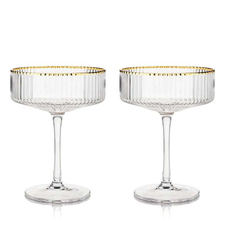 Round Serving Tray in Gold