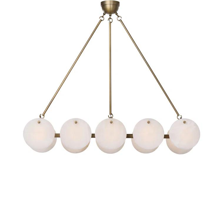 MARCELINE 5 - Light Iron Linear Chandelier