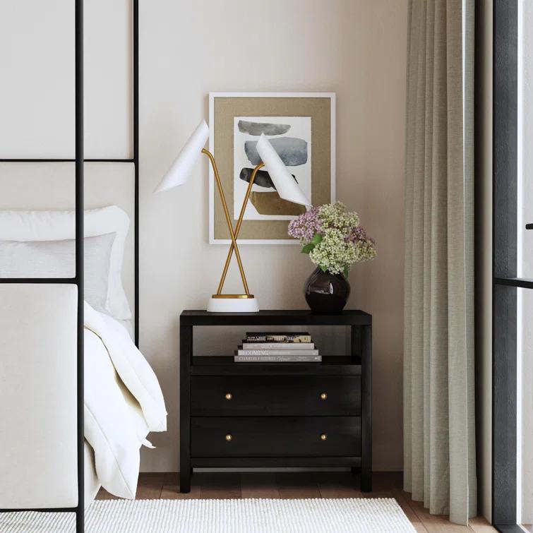 Nora 2-Drawer Wide Nightstand