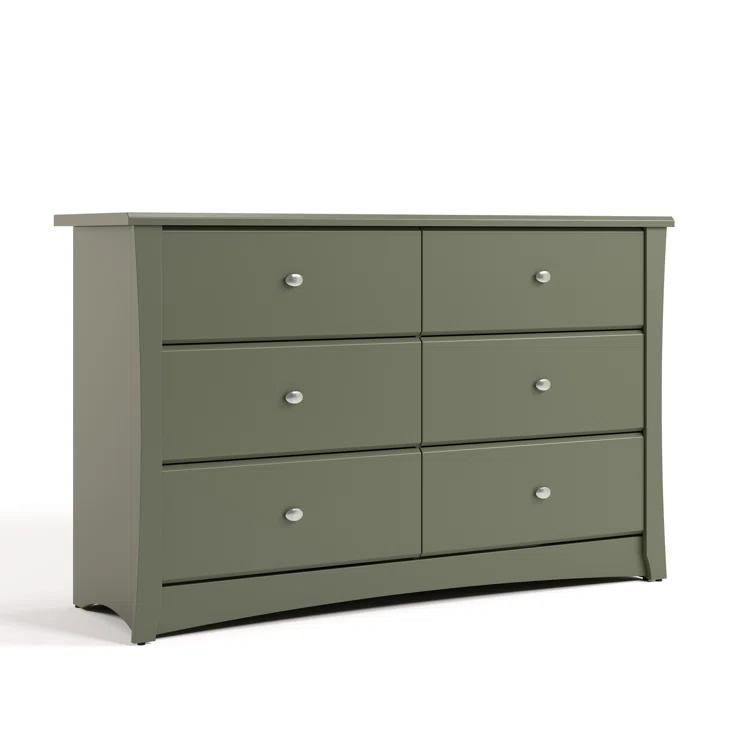 Crescent 6 Drawer Double Dresser