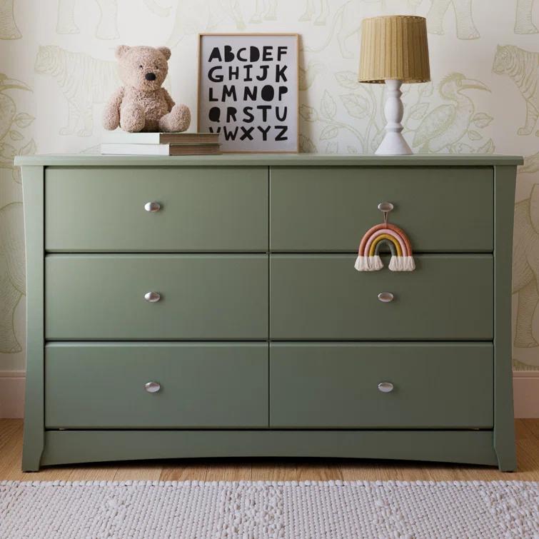 Crescent 6 Drawer Double Dresser
