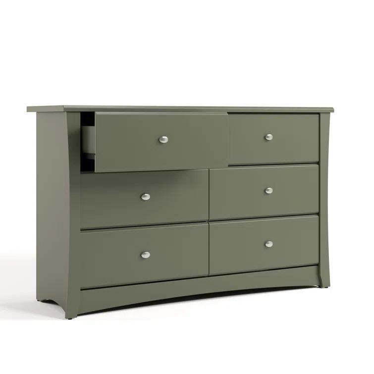Crescent 6 Drawer Double Dresser