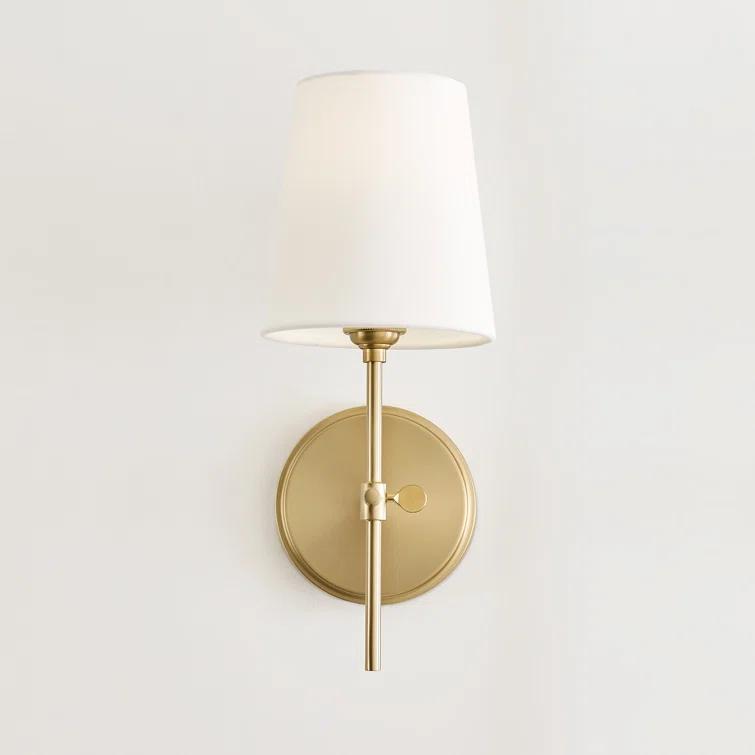 Generation Lighting 1-Light Baker Bath Fixture Wall Lamp Satin Brass 4187201-848 | Bathroom Light Fixture for Home Decor | Wall Sconce Vanity Light Fixture and Bathroom Accessory