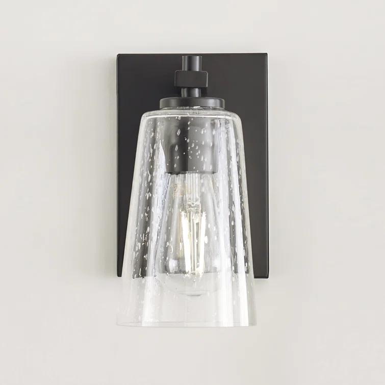 Mercer Seeded Glass 1-Light Sconce in Oil Rubbed Bronze