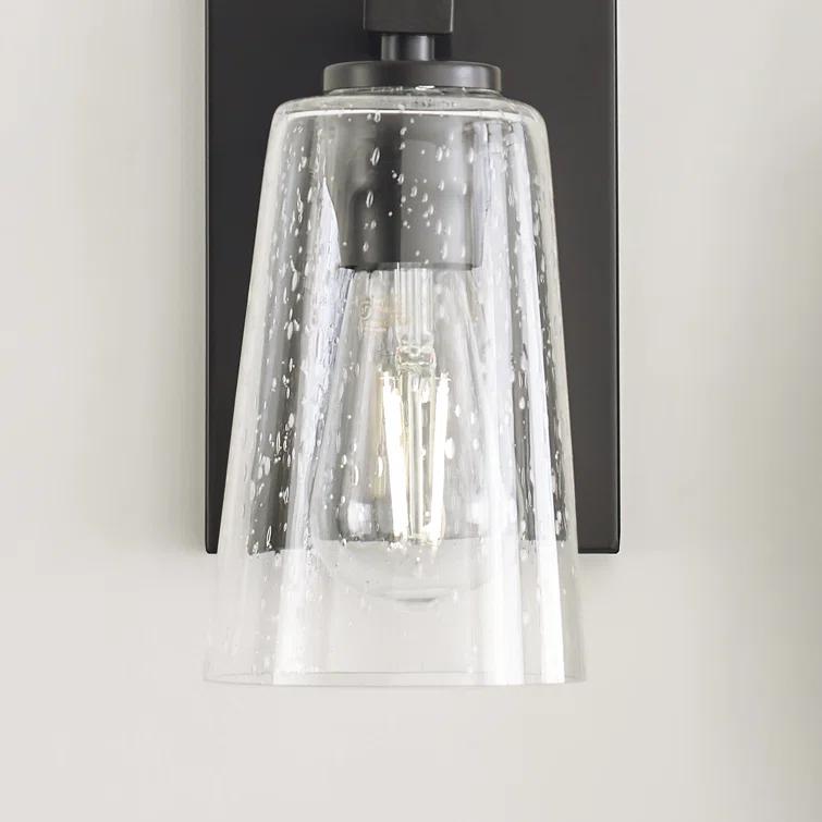 Mercer Seeded Glass 1-Light Sconce in Oil Rubbed Bronze