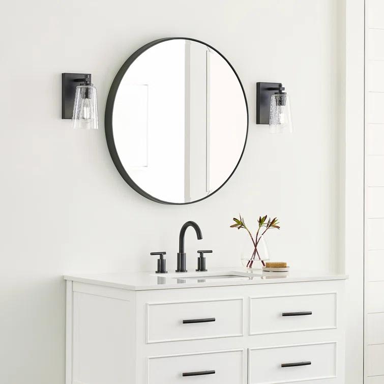 Mercer Seeded Glass 1-Light Sconce in Oil Rubbed Bronze