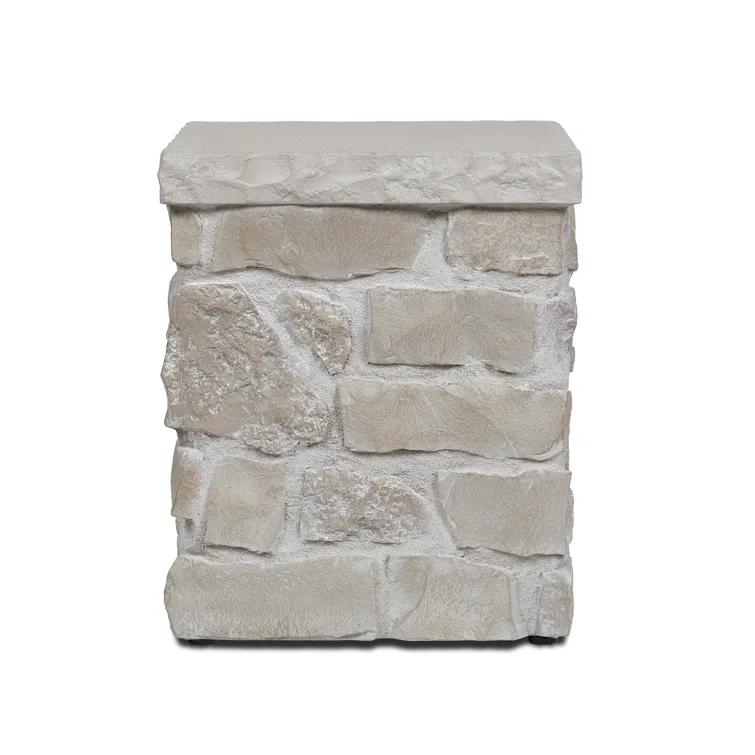 Real Flame Scottsdale Stone Propane Tank Cover And Side Table In Beige By Real Flame