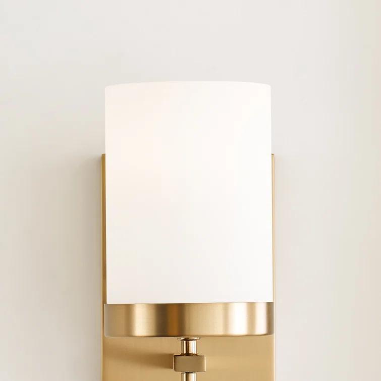 Zire Outdoor Dimmable Wall Sconce in Satin Brass and Black