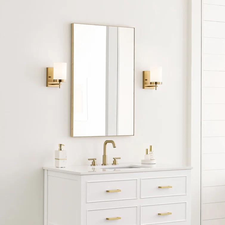 Zire Outdoor Dimmable Wall Sconce in Satin Brass and Black
