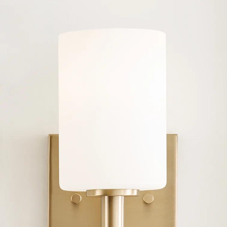 Satin Brass Oak Moore Dimmable 1-Light Bath Sconce